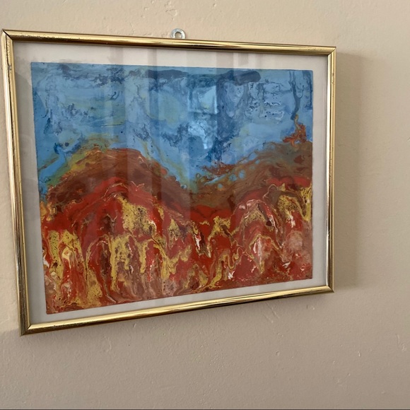 Earth on fire Original painting  J. Cruz attract positive energy Fire element - Picture 6 of 15